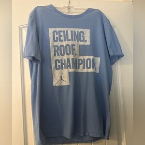 Jordan Ceiling Roof Champion Tshirt UNC Tarheels Sz L